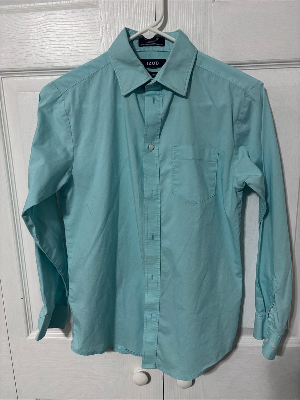 Izod Boys’ Aqua Long-Sleeve Button-Up Shirt